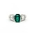 Ring 2.00ctw Round Diamonds 1.95ct Emerald 14kw sz7.5 9mm 124060215