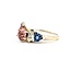 Ring Channel Set .20ctw Round Diamonds .70ctw Blue Sapphire 1.07ct Pink Tourmaline 14kw sz7 7mm 124060208