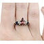 Ring Channel Set .20ctw Round Diamonds .70ctw Blue Sapphire 1.07ct Pink Tourmaline 14kw sz7 7mm 124060208