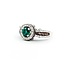 Ring LeVian .75ctw Round White & Chocolate Diamonds .55ct Emerald 14kw sz6.25 10mm 124060218