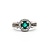 Ring LeVian .75ctw Round White & Chocolate Diamonds .55ct Emerald 14kw sz6.25 10mm 124060218