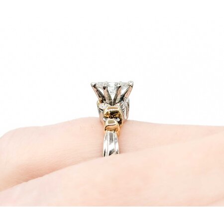 Ring Engagement .40ct Marquise Diamond .30ctw Diamonds Platinum/18ky sz4.75 224110311