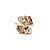 Ring Art Deco .25ctw Round Diamond .09ctw Ruby 14kr sz4.75 224110757