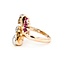 Ring Art Deco .25ctw Round Diamond .09ctw Ruby 14kr sz4.75 224110757