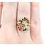Ring Art Deco .25ctw Round Diamond .09ctw Ruby 14kr sz4.75 224110757