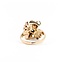Ring Art Deco .25ctw Round Diamond .09ctw Ruby 14kr sz4.75 224110757