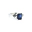 Ring Scroll .40ctw Princess Cut Diamonds 2.25ct Sapphire 14kw sz6 224110174