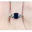 Ring Scroll .40ctw Princess Cut Diamonds 2.25ct Sapphire 14kw sz6 224110174