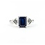 Ring Scroll .40ctw Princess Cut Diamonds 2.25ct Sapphire 14kw sz6 224110174