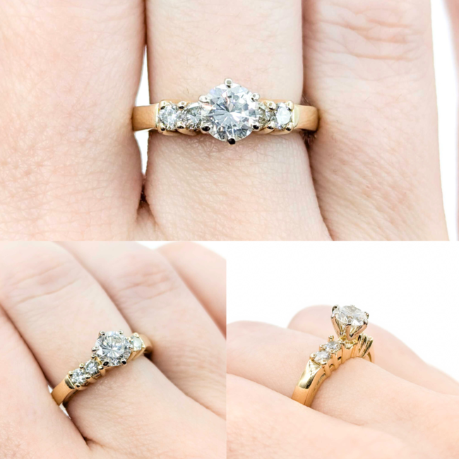 Ring Engagement .73ct Round Diamond .32ctw Diamonds 14ky sz6.25 124110300