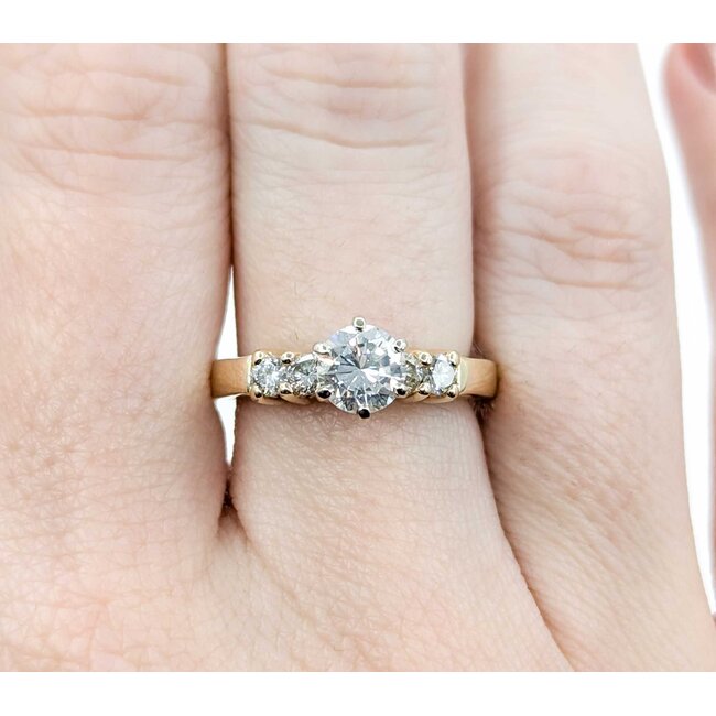 Ring Engagement .73ct Round Diamond .32ctw Diamonds 14ky sz6.25 124110300