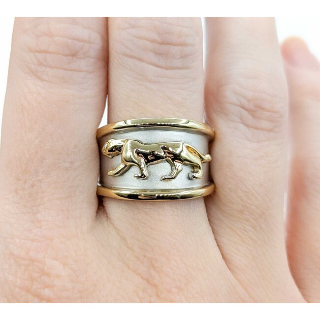 Ring LeVian Panther .01ct Round Diamond 14ktt 224110016