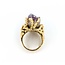 Ring Coral Motif 25ct Crystal Amethyst 14ky sz8.5 224110207