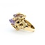 Ring Coral Motif 25ct Crystal Amethyst 14ky sz8.5 224110207