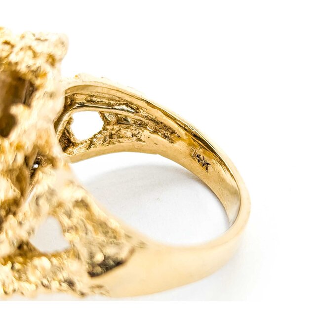 Ring Coral Motif 25ct Crystal Amethyst 14ky sz8.5 224110207