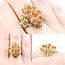 Ring Antique Style 2.5/6x4 Cabochon Coral 14ky sz8 224110206