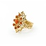 Ring Antique Style 2.5/6x4 Cabochon Coral 14ky sz8 224110206