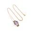 Pendant .50ctw Round White & Champagne Color Diamonds 1.10ct Amethyst Amethyst .75x.4" 14kr 18" 124111254
