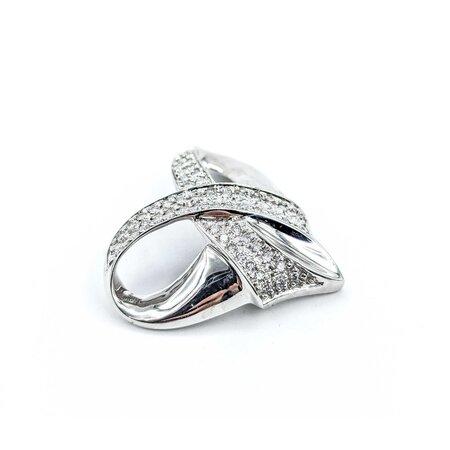 Pendant Heart Slide 1.00ctw Round Diamonds 31x28mm 14kw " 224111005