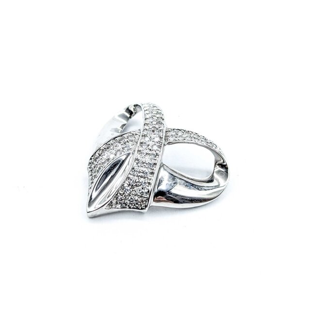 Pendant Heart Slide 1.00ctw Round Diamonds 31x28mm 14kw " 224111005