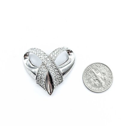 Pendant Heart Slide 1.00ctw Round Diamonds 31x28mm 14kw " 224111005