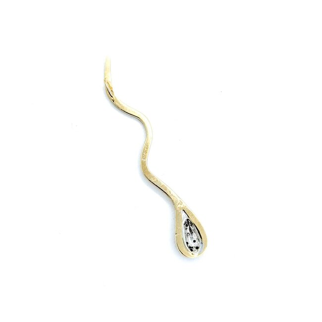 Pendant Squiggley .02ctw Round Diamonds 14ky 224111007