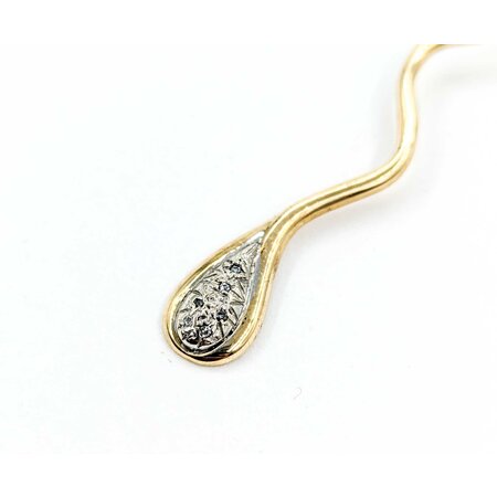 Pendant Squiggley .02ctw Round Diamonds 14ky 224111007