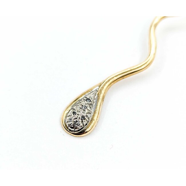 Pendant Squiggley .02ctw Round Diamonds 14ky 224111007