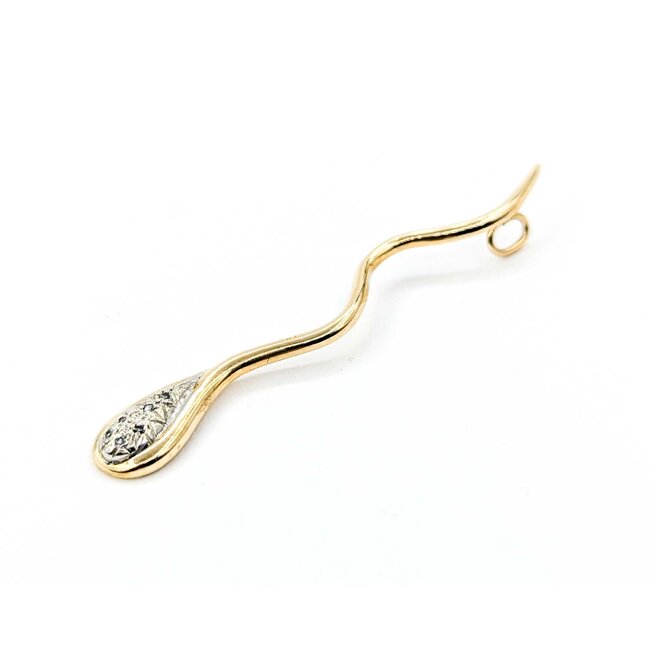 Pendant Squiggley .02ctw Round Diamonds 14ky 224111007
