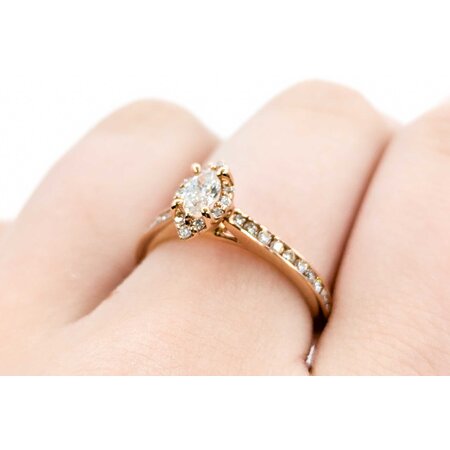 Ring .25ctw Marquise Diamonds Halo .50ctw Diamonds 14kr sz7 124110005