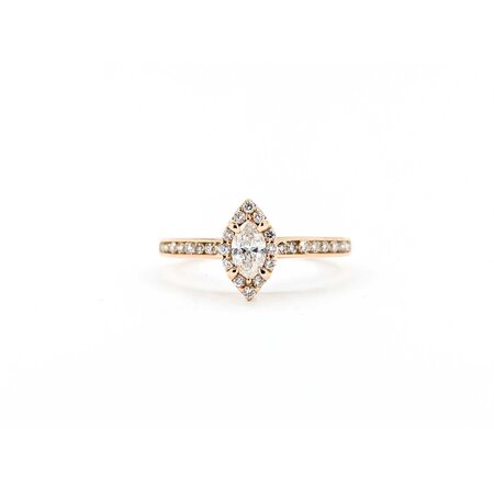 Ring .25ctw Marquise Diamonds Halo .50ctw Diamonds 14kr sz7 124110005