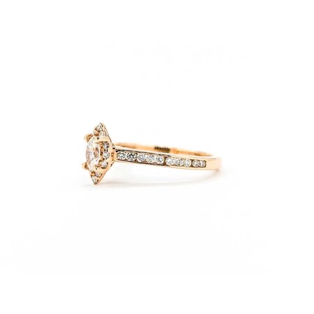 Ring .25ctw Marquise Diamonds Halo .50ctw Diamonds 14kr sz7 124110005