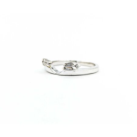 Ring Wrap .20ctw Round/Baguette Diamonds Platinum sz5 224110453