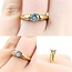 Ring Engagement Solitaire .50ct Round Diamond 18ky sz5 224110315
