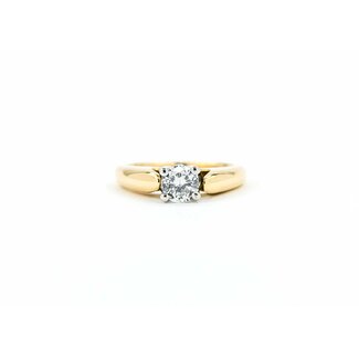 Ring Engagement Solitaire .50ct Round Diamond 18ky sz5 224110315