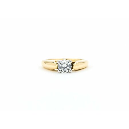 Ring Engagement Solitaire .50ct Round Diamond 18ky sz5 224110315