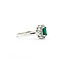Ring Halo .04ctw Round Diamonds .30ct Emerald 14kw sz5 224110179