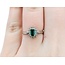 Ring Halo .04ctw Round Diamonds .30ct Emerald 14kw sz5 224110179