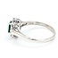 Ring Halo .04ctw Round Diamonds .30ct Emerald 14kw sz5 224110179