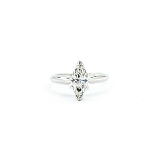 Ring Engagement Solitaire 1.0ct Marquise Diamond Platinum sz5 224110316