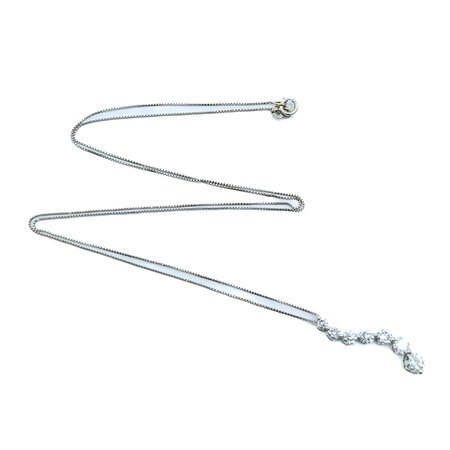 Pendant Journey w/chain 1.00ctw Round Diamonds 25x4mm 14kw 20"" 224111004