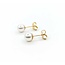 Earrings Stud 6mm Round Pearl 14ky 224114158