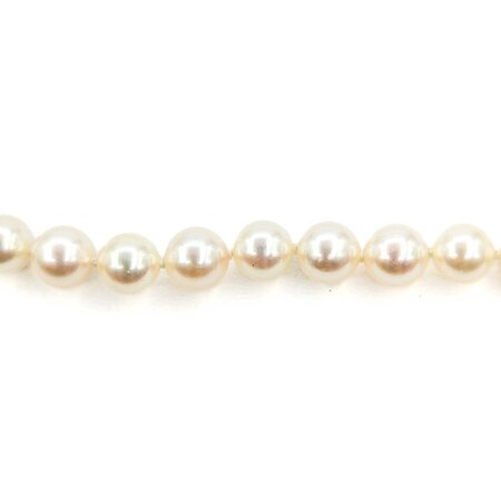 Necklace Mikimoto 6.2-6.5mm Round Pearls Strand Knotted 18ky 17" mm 224102250