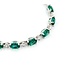 Bracelet .72ctw Round Diamonds 7ctw Emeralds 18kw 7" 4mm 224123251