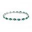 Bracelet .72ctw Round Diamonds 7ctw Emeralds 18kw 7" 4mm 224123251