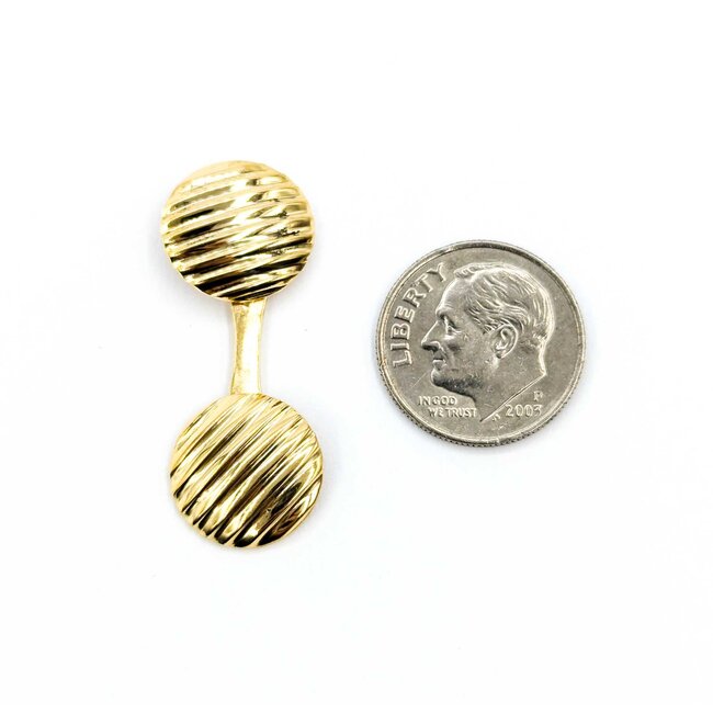 Cufflinks Ribbed 18ky 224126604