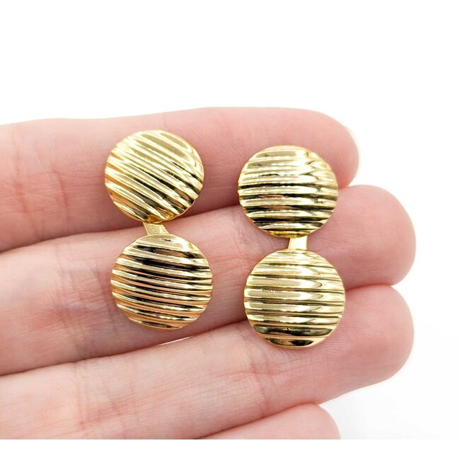 Cufflinks Ribbed 18ky 224126604
