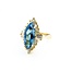 Ring Halo 1.00ctw Round/Baguette Diamonds 5.05ct Topaz 14ky sz8 224120178