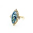 Ring Halo 1.00ctw Round/Baguette Diamonds 5.05ct Topaz 14ky sz8 224120178