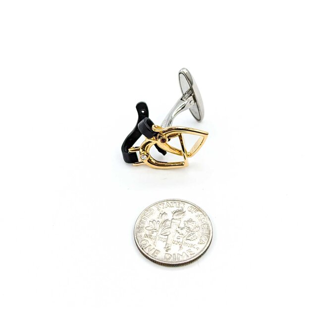 Cufflinks  Horse Stirrups 18ktt 224126602